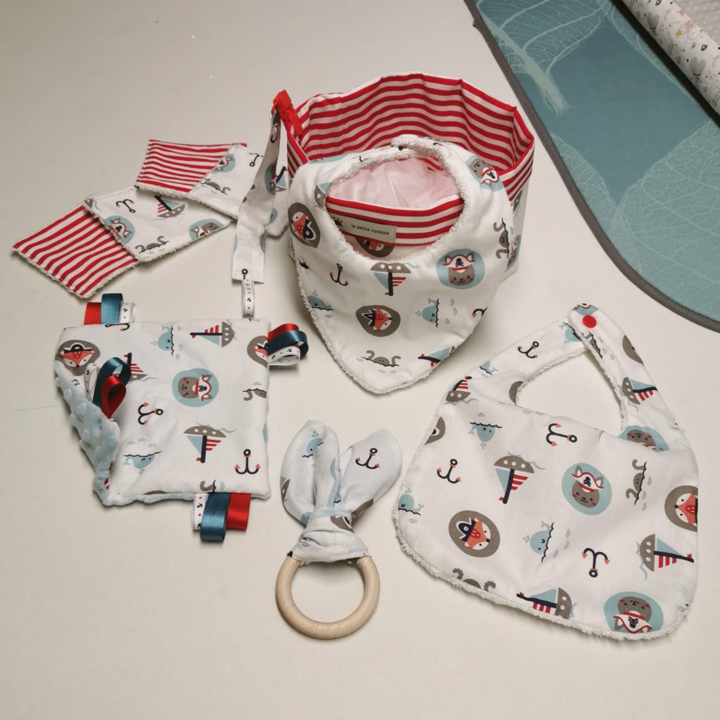 Coffret de naissance garçons avec animaux en pirates